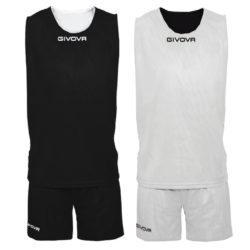 Black and white Givova Denmark sports sock with a ribbed cuff and logo detail